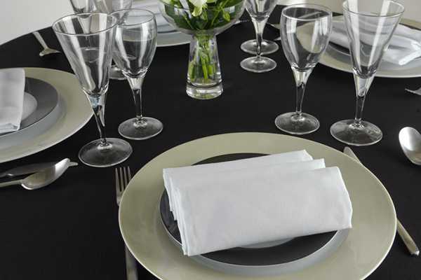Kudos Plain Polyester Table Linen Wide Colour Range Available